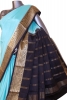 Traditional Contrast Pure Mysore Crepe Silk Saree 